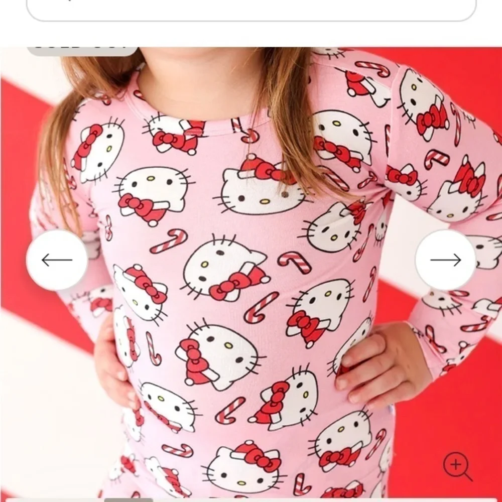 NEW Posh Peanut HELLO KITTY CANDY CANE LONG SLEEVE CHRISTMAS PAJAMAS
